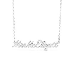 Sterling Silver Personalised Name Necklace (7-10 letters) (Special Order: 3-5 weeks)