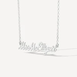 Sterling Silver Personalised Name Necklace (7-10 letters) (Special Order: 3-5 weeks)