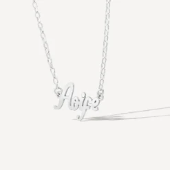 Sterling Silver Personalised Name Necklace (up to 6 letters) (Special Order: 3-5 weeks)