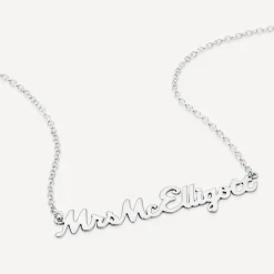Sterling Silver Personalised Name Necklace (7-10 letters) (Special Order: 3-5 weeks)