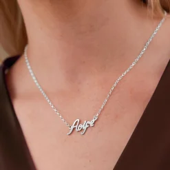 Sterling Silver Personalised Name Necklace (up to 6 letters) (Special Order: 3-5 weeks)
