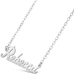 Sterling Silver Personalised Name Necklace (7-10 letters) (Special Order: 3-5 weeks)