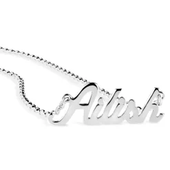 Sterling Silver Personalised Name Necklace (up to 6 letters) (Special Order: 3-5 weeks)