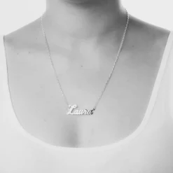 Sterling Silver Personalised Name Necklace (up to 6 letters) (Special Order: 3-5 weeks)