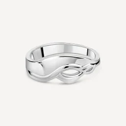 Sterling Silver Plain Fancy Swirl Ring