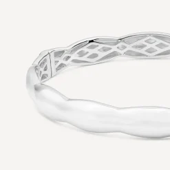 Sterling Silver Polished Wave Bangle