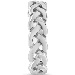 Sterling Silver Polished Woven Celtic Knot Men's Ring