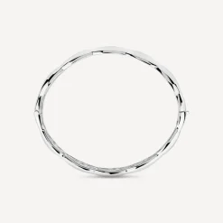 Sterling Silver Polished Wave Bangle