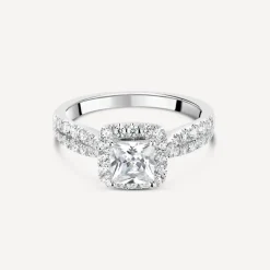 Sterling Silver Princess Cut Cubic Zirconia Ring