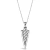 Sterling Silver Rhodium Plated Braided Arrow Mens Necklace