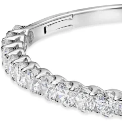 Sterling Silver Round Cubic Zirconia Claw Set Bangle