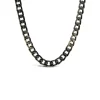 Sterling Silver Ruthenium Plated Curbed Necklet