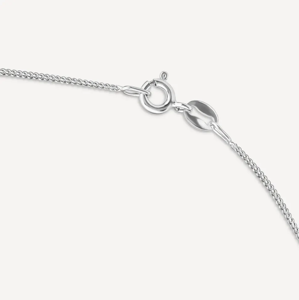 Sterling Silver Script Cubic Zirconia Initial S Pendant