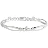 Sterling Silver Shiny Claddagh Open Link Bracelet