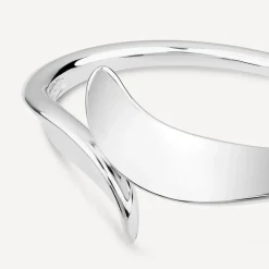Sterling Silver Shiny Polished Curve Bangle