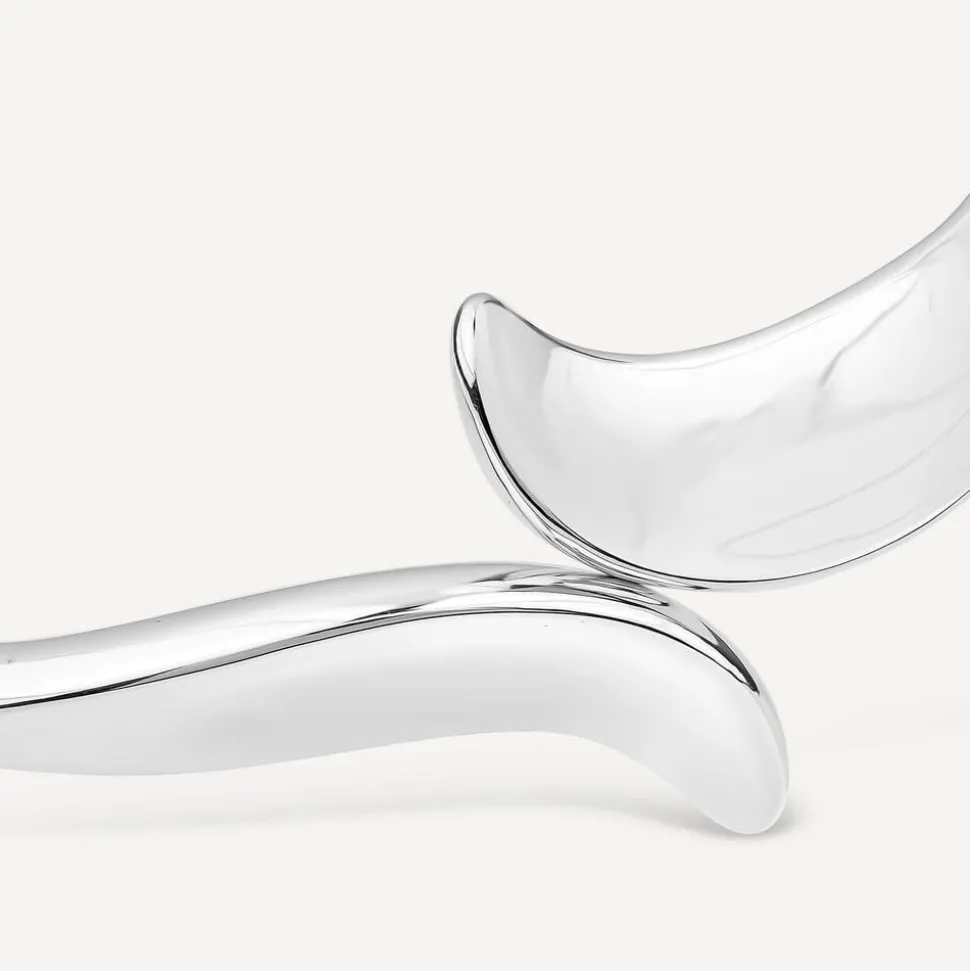 Sterling Silver Shiny Polished Curve Bangle