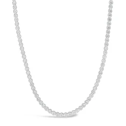 Sterling Silver Single Row Crystal Necklet