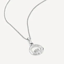 Sterling Silver Small Plain Claddagh Pendant