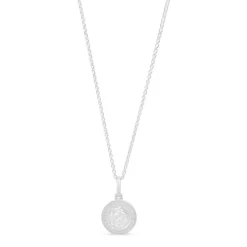 Sterling Silver Small St Christopher Pendant (Chain Included)