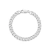 Sterling Silver Square Curbed Men's Bracelet