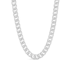 Sterling Silver Square Curb 20' Men's Chain