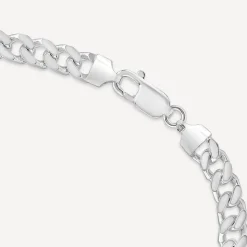 Sterling Silver Square Curb 20' Men's Chain