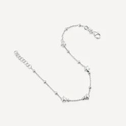Sterling Silver Stars & Balls Charm Bracelet