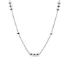 Sterling Silver Stationed Ball Necklet
