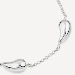 Sterling Silver Stationed Teardrop Bracelet