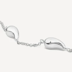 Sterling Silver Stationed Teardrop Bracelet