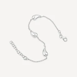 Sterling Silver Stationed Teardrop Bracelet
