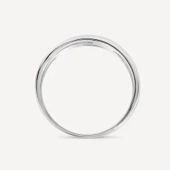 Sterling Silver Three Strands Cubic Zirconia Ring