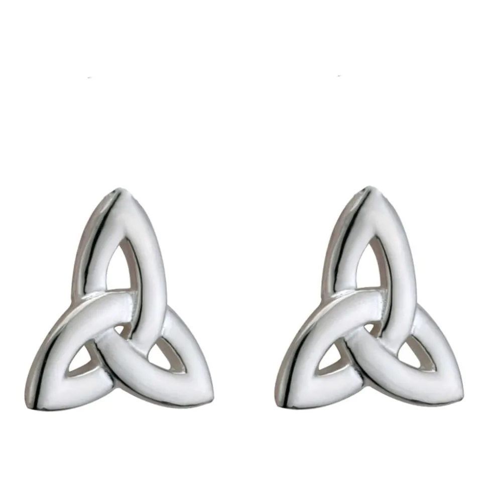 Sterling Silver Trinity Knot Stud Earrings