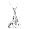 Sterling Silver Trinity Knot Woven Celtic Knot Pendant