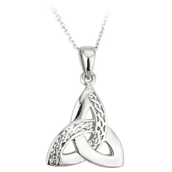Sterling Silver Trinity Knot Woven Celtic Knot Pendant