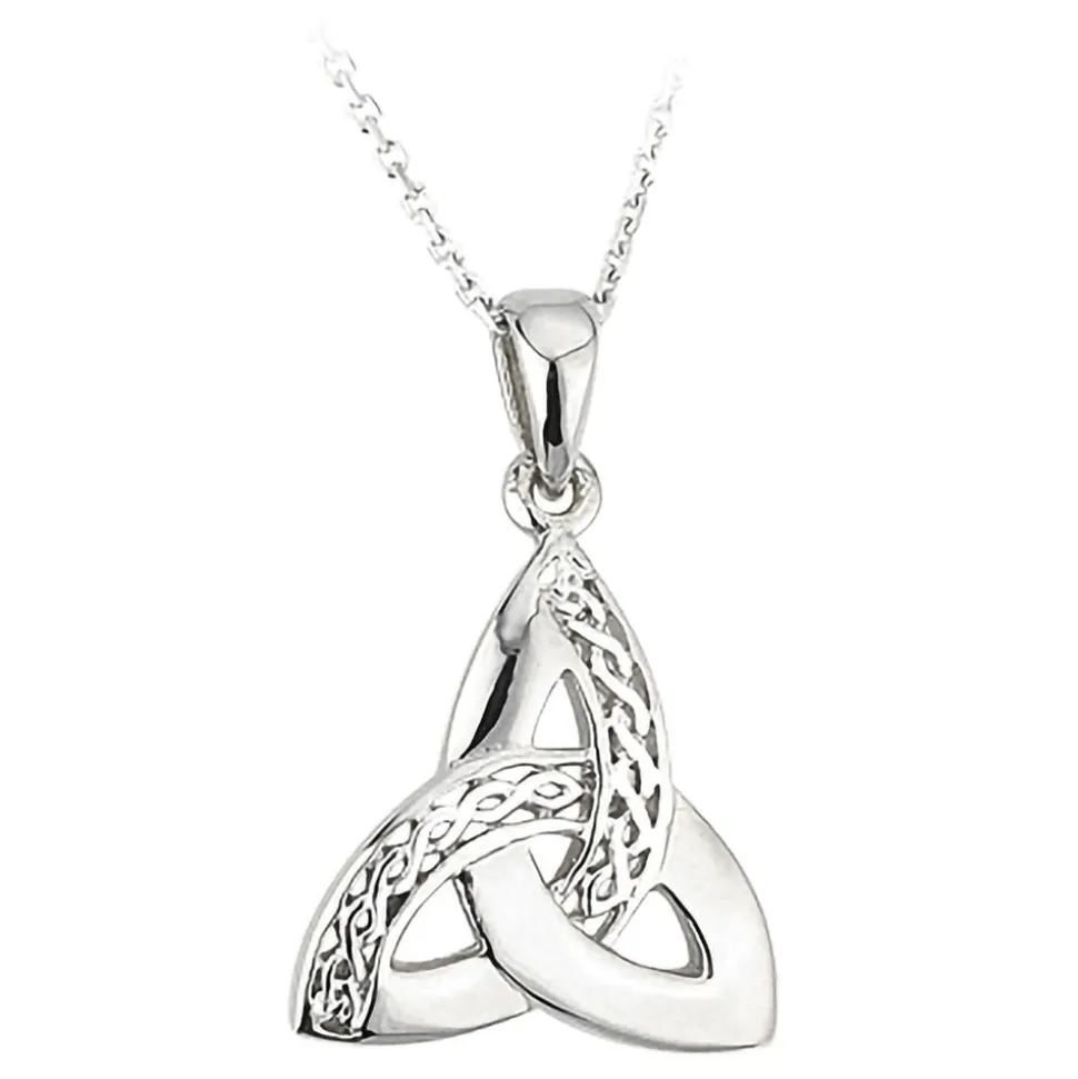 Sterling Silver Trinity Knot Woven Celtic Knot Pendant