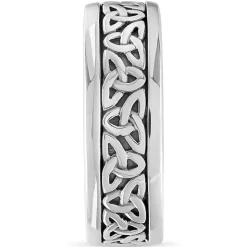 Sterling Silver Trinity Knot Men's Ring