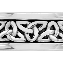 Sterling Silver Trinity Knot Men's Ring