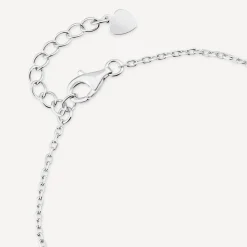 Sterling Silver Turqoise Centre Cubic Zirconia Set Clover Petal Bracelet