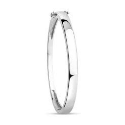 Sterling Silver Wide Court Bangle