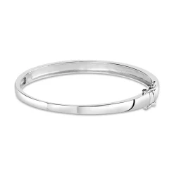 Sterling Silver Wide Court Bangle