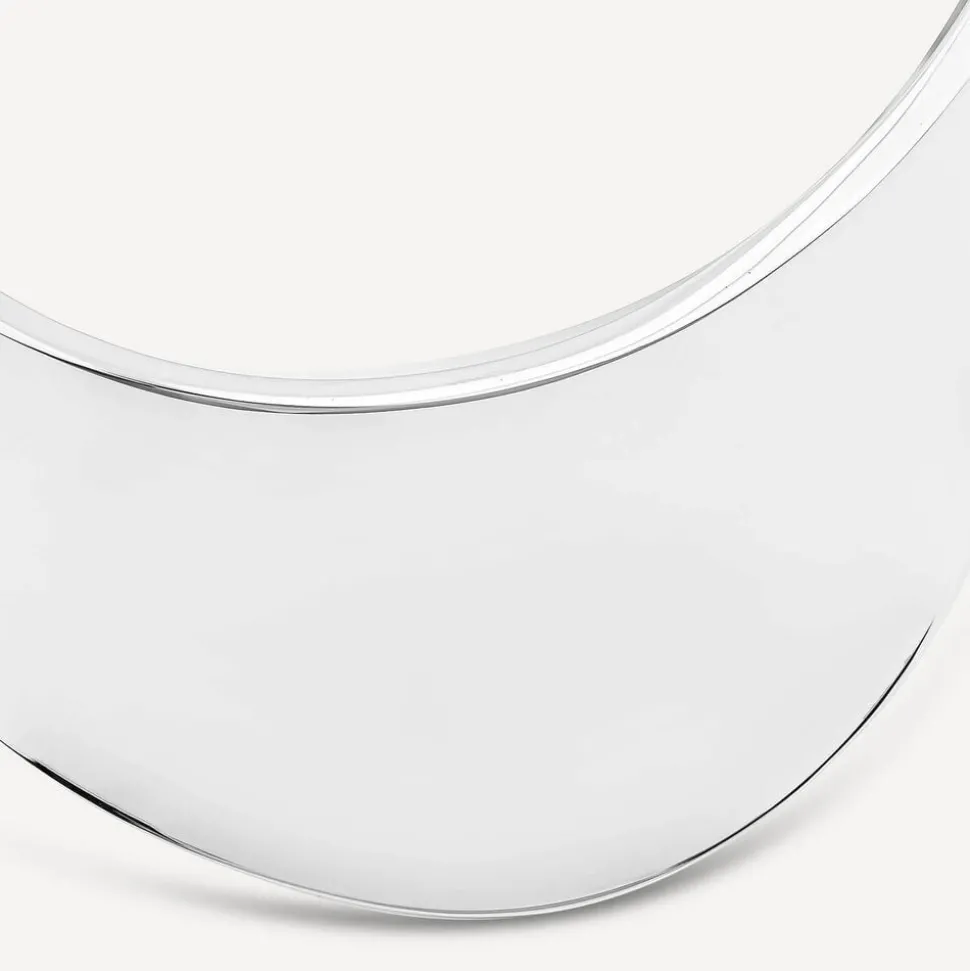 Sterling Silver Wide Polished Cuff Bangle