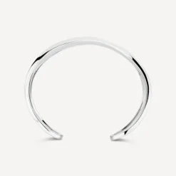 Sterling Silver Wide Polished Cuff Bangle