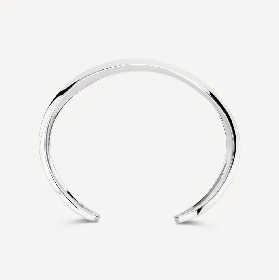 Sterling Silver Wide Polished Cuff Bangle