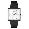 Swatch Bioceramic What if&hellip;Black? Square Dial Black Strap Watch