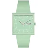 Swatch Bioceramic What If...Mint? Square Dial Green Strap Watch