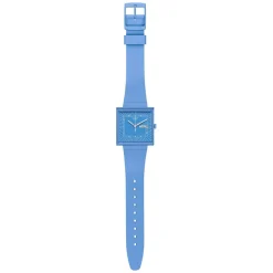 Swatch Bioceramic What If...Sky? Square Dial Blue Strap Watch