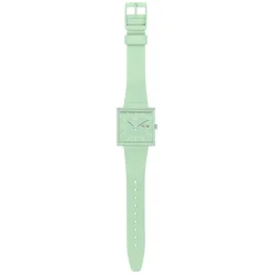 Swatch Bioceramic What If...Mint? Square Dial Green Strap Watch