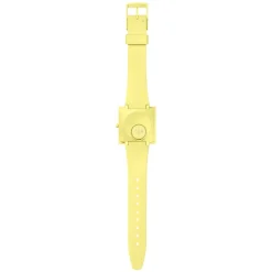 Swatch Bioceramic What If...Lemon? Square Dial Yellow Strap Watch