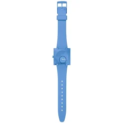 Swatch Bioceramic What If...Sky? Square Dial Blue Strap Watch